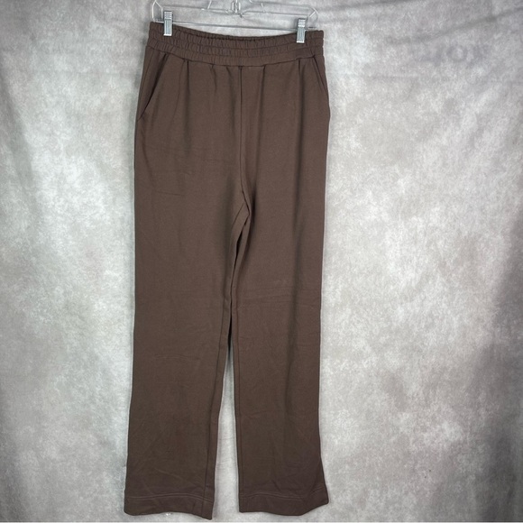 Nuuds Terry Knit Wideleg Pull On Sweatpants In Brown Size M - Picture 2 of 8